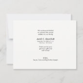 Faire-part Merci rose Deuxième naissance photo collage (Dos)