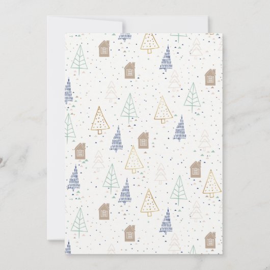 Faire-part Merry Christmas from New Home Scandinavian Forest (Dos)