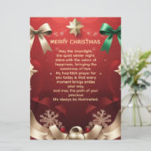 Faire-part Merry Christmas Greeting Card with Festive Ribbons (Debout devant)