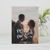 Faire-part Merry & Married Holiday Full Portarait Photo (Debout devant)