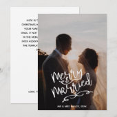 Faire-part Merry & Married Holiday Full Portarait Photo (Devant / Derrière)