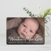 Faire-part Merveilles de son amour Naissance religieuse de No (Debout devant)