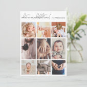 Faire-part Merveilleux temps Simple multi photo naissance béb (Debout devant)