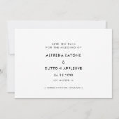 Faire-part Mes humains se marient La typographie moderne (Dos)