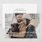 Faire-part Mes humains se marient La typographie moderne (Devant / Derrière)