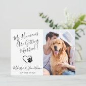 Faire-part Mes humains vont se marier Chien de compagnie fian (Debout devant)