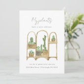 Faire-part Mes Plantes ont une nouvelle maison qui bouge (Debout devant)