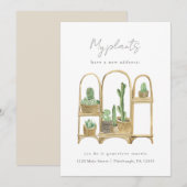 Faire-part Mes Plantes ont une nouvelle maison qui bouge (Devant / Derrière)