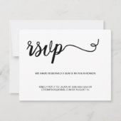 Faire-part Message numérique noir simple RSVP (Devant)