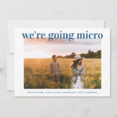 Faire-part Micro Mariage photo de taille réduite Classique bl (Devant)