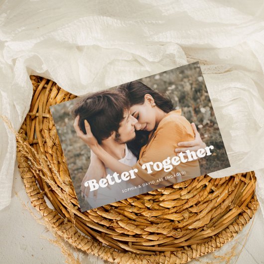 Faire-part Mieux | Boho Multi Photo Fiançailles
