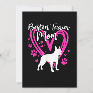 Faire-part Mignonne Boston Terrier Maman Pour Mothers Day Cad