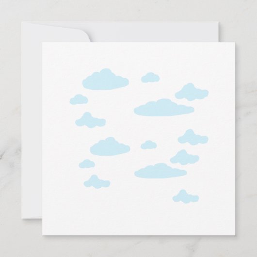 Faire-part Mignonne Moderne Whimsical Funk Grossesse de cigog (Dos)