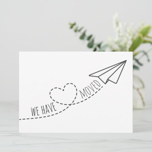 Faire-part Mignonne Nous Avons Déménagé Moderne Cardière Papi (Debout devant)