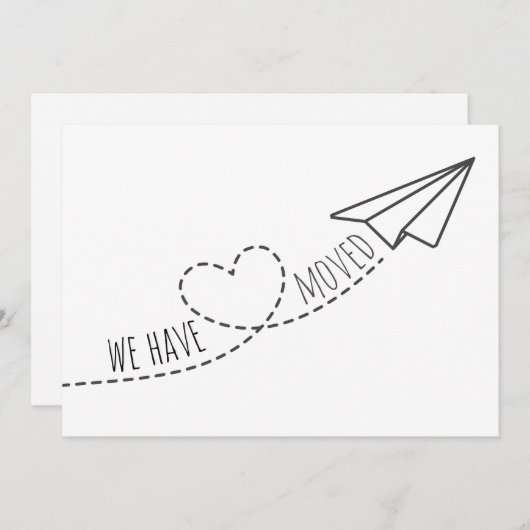 Faire-part Mignonne Nous Avons Déménagé Moderne Cardière Papi (Devant / Derrière)