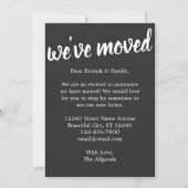 Faire-part Mignonne Nous avons déplacé Motif noir Moving Fair (Devant)