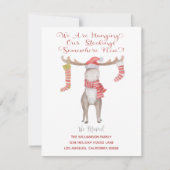 Faire-part Mignonne orignal de Noël Nous avons déménagé Vacan (Devant)