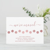 Faire-part Mignons Empreintes de pattes de marche Rose Gold P (Debout devant)