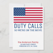 Faire-part Militaire Nous avons déplacé PCS Déplacer Armée dr (Devant)