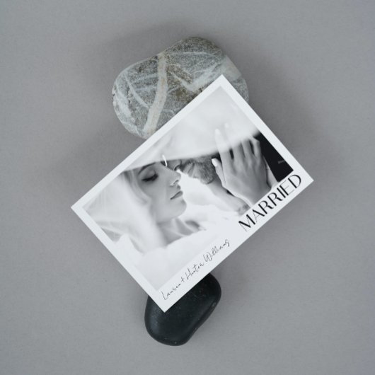 Faire-part Mini marié 2 Script photo QR Code Mariage