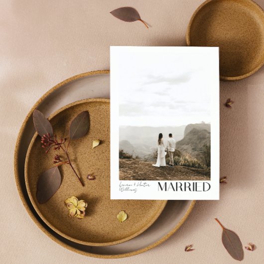 Faire-part Mini marié 2 Script photo QR Code Mariage