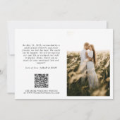 Faire-part Mini marié 2 Script photo QR Code Mariage (Dos)