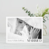 Faire-part Mini marié 3 Script photo QR Code Mariage (Debout devant)