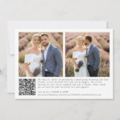 Faire-part Mini marié 3 Script photo QR Code Mariage (Dos)