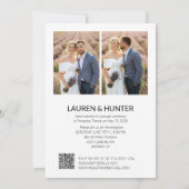 Faire-part Mini marié 3 Script photo QR Code Mariage (Dos)