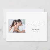 Faire-part Mini photo bébé Hello World Écriture cardiaque mod (Dos)