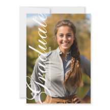 Minimal Elegant Script Photo Graduation