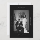 Faire-part Minimal "Just Married" 2-Photo Wedding Elopement (Devant)