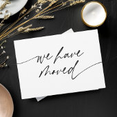 Faire-part Minimal Nous Avons Déplacé Un Script Élégant