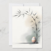 Faire-part Minimal Zen Spring Bamboo Easter Egg (Devant)