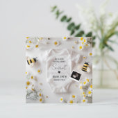 Faire-part minimale de grossesse d'abeilles (Debout devant)