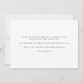 Faire-part Minimalist 2 Photos annonçant la naissance de l'ar (Dos)