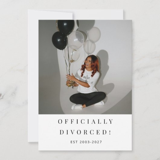 Faire-part Minimalist Divorce Announcement Photo Card (Devant)