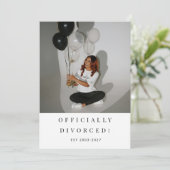 Faire-part Minimalist Divorce Announcement Photo Card (Debout devant)