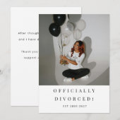 Faire-part Minimalist Divorce Announcement Photo Card (Devant / Derrière)