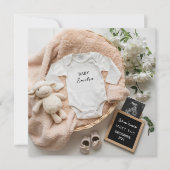 Faire-part Minimalist neutral pregnancy announcement card (Devant)