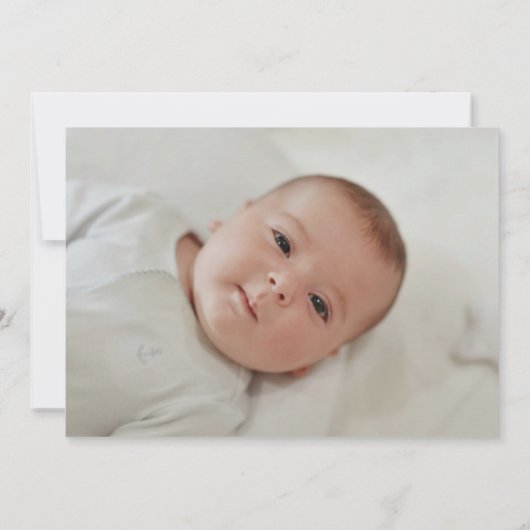 Faire-part Minimalist New Baby Photo Newborn Hello Birth (Dos)