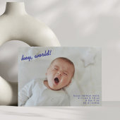 Faire-part Minimalist New Baby Photo Newborn Hello Birth