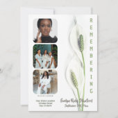 Faire-part Minimalist Peace Lily Funeral Program (Devant)