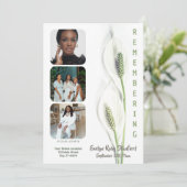 Faire-part Minimalist Peace Lily Funeral Program (Debout devant)