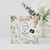 Faire-part minimaliste de grossesse (Debout devant)