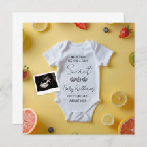 Faire-part minimaliste de grossesse à la citron