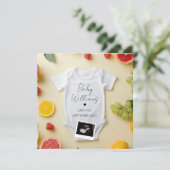 Faire-part minimaliste de grossesse estivale (Debout devant)