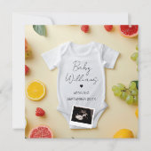 Faire-part minimaliste de grossesse estivale (Devant)