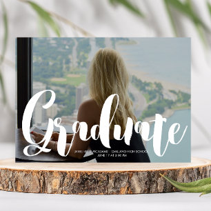 Faire-part minimaliste d'obtention d'un diplôme ph