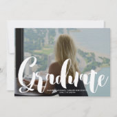 Faire-part minimaliste d'obtention d'un diplôme ph (Devant)